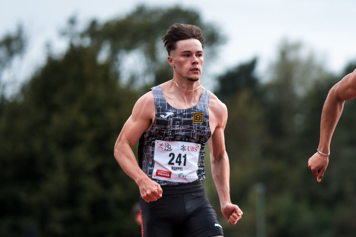 Egalisierung des U23 Schweizer Rekords über 50m durch Ramón Roppel